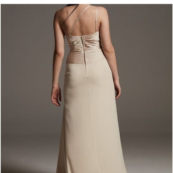 NWT Vera Wang Quartz Bridesmaid Formal Dress Mauve Light Purple - Picture 12 of 14